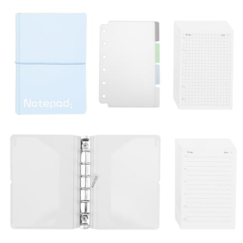 LERANXIN A7 Ringbuch Notizbuch, 6-Ring Notizbuch Nachfüllbar, Blau Nachfüllbar Ringbuchordner, mit Abstandshaltern, für Schule, Büro Und Reisen LERANXIN A7 Ringbuch Notizbuch, 6-Ring Notizbuch Nachfüllbar, Blau Nachfüllbar Ringbuchordner, mit Abstandshaltern, für Schule, Büro Und Reisen von LERANXIN