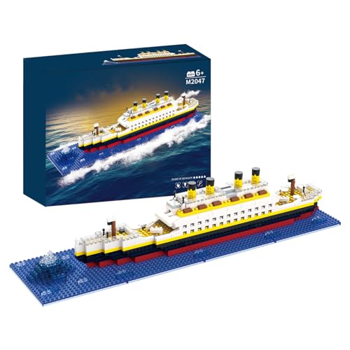 LERANXIN Kreuzfahrtschiff, Klassische Farbabstimmung Schiffsmodelle, Miniaturbausteine Schiffsmodelle Bausätze, das Perfekte Geschenk für Kinder ab 3 Jahren von LERANXIN