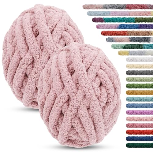 LEREATI 2 Stränge Armstricken Wolle für Decke Stricken 2cm x 25.6m Chenille Wolle zum Häkeln 226g Handstrickgarn Chunky Yarn Schlauchgarn, Dicke Wolle zum Handstricken Decken, Tasche, Haustier Bett LEREATI 2 Stränge Armstricken Wolle für Decke Stricken 2cm x 25.6m Chenille Wolle zum Häkeln 226g Handstrickgarn Chunky Yarn Schlauchgarn, Dicke Wolle zum Handstricken Decken, Tasche, Haustier Bett von LEREATI