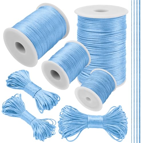 LEREATI Hellblau Nylonschnur 0.8mm x 50m Armband Schnur für Armbänder Satinkordel Perlenschnur Schmuckband Nylonband für Armbänder, Perlen, Halsketten, Kumihimo, Chinesischer LEREATI Hellblau Nylonschnur 0.8mm x 50m Armband Schnur für Armbänder Satinkordel Perlenschnur Schmuckband Nylonband für Armbänder, Perlen, Halsketten, Kumihimo, Chinesischer von LEREATI