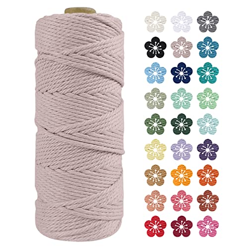 LEREATI Makramee Garn 2mm x 100m Hanfgrau Baumwollkordel Natur Baumwollseil Farbig Baumwollgarn, Macrame Cord 2mm für DIY Geflochten, Makramee Deko, Hängepflanze, Wandbehang, Vorhang LEREATI Makramee Garn 2mm x 100m Hanfgrau Baumwollkordel Natur Baumwollseil Farbig Baumwollgarn, Macrame Cord 2mm für DIY Geflochten, Makramee Deko, Hängepflanze, Wandbehang, Vorhang von LEREATI