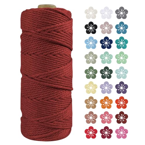LEREATI Makramee Garn 2mm x 100m Korallrot Baumwollkordel Natur Baumwollseil Farbig Baumwollgarn, Macrame Cord 2mm für DIY Geflochten, Makramee Deko, Hängepflanze, Wandbehang, Vorhang LEREATI Makramee Garn 2mm x 100m Korallrot Baumwollkordel Natur Baumwollseil Farbig Baumwollgarn, Macrame Cord 2mm für DIY Geflochten, Makramee Deko, Hängepflanze, Wandbehang, Vorhang von LEREATI