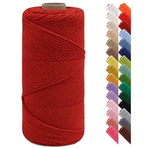 LEREATI Makramee Garn 2mm x 150m Häkeltasche Kordel Geflochten Baumwollgarn Baumwollkordel Natur Makramee Seil Häkelgarn für Handtasche, Wandbehang, Hängepflanze, Vorhang, Geschenk (Kastanienbraun) LEREATI Makramee Garn 2mm x 150m Häkeltasche Kordel Geflochten Baumwollgarn Baumwollkordel Natur Makramee Seil Häkelgarn für Handtasche, Wandbehang, Hängepflanze, Vorhang, Geschenk (Kastanienbraun) von LEREATI