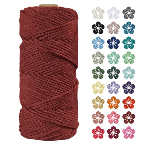LEREATI Makramee Garn 4mm x 100m Korallrot Baumwollkordel Natur Baumwollseil Farbig Baumwollgarn, Macrame Cord 4mm für DIY Geflochten, Makramee Deko, Hängepflanze, Wandbehang, Vorhang LEREATI Makramee Garn 4mm x 100m Korallrot Baumwollkordel Natur Baumwollseil Farbig Baumwollgarn, Macrame Cord 4mm für DIY Geflochten, Makramee Deko, Hängepflanze, Wandbehang, Vorhang von LEREATI