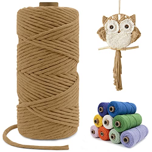 LEREATI Makramee Garn Kaffee, Makramee Garn 4mm x 100m Einfach Gedrehte Baumwollkordel Baumwollschnur, Makrameegarn für Makramee Wandbehang, Hängepflanze, Vorhang, Hochzeitsbogen Deko LEREATI Makramee Garn Kaffee, Makramee Garn 4mm x 100m Einfach Gedrehte Baumwollkordel Baumwollschnur, Makrameegarn für Makramee Wandbehang, Hängepflanze, Vorhang, Hochzeitsbogen Deko von LEREATI