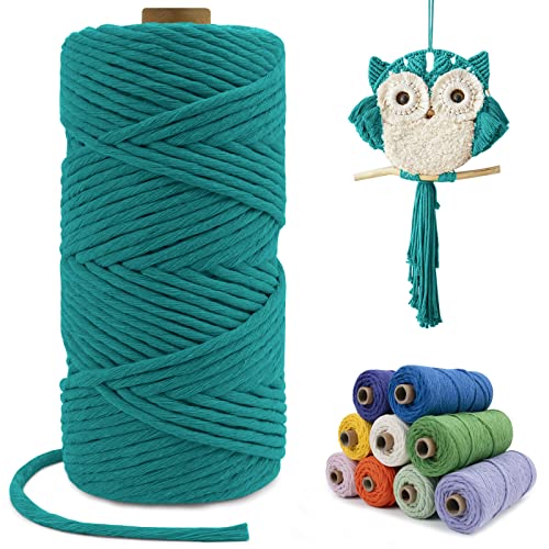 LEREATI Makramee Garn Seegrün, Makramee Garn 4mm x 100m Einfach Gedrehte Baumwollkordel Baumwollschnur, Makrameegarn für Makramee Wandbehang, Hängepflanze, Vorhang, Hochzeitsbogen Deko LEREATI Makramee Garn Seegrün, Makramee Garn 4mm x 100m Einfach Gedrehte Baumwollkordel Baumwollschnur, Makrameegarn für Makramee Wandbehang, Hängepflanze, Vorhang, Hochzeitsbogen Deko von LEREATI