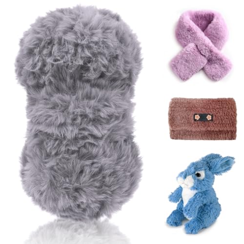 LEREATI Plüschwolle 100g Fransengarn Weiche Flauschige Wolle Dicke Plush Yarn Fluffy Yarn Fransenwolle zum Häkeln & Stricken Tasche, Hüte, Decken, Pelziges Objekt (Mittelgrau) von LEREATI