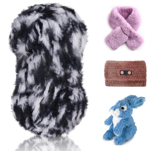 LEREATI Plüschwolle 100g Fransengarn Weiche Flauschige Wolle Dicke Plush Yarn Fluffy Yarn Fransenwolle zum Häkeln & Stricken Tasche, Hüte, Decken, Pelziges Objekt (Panda) von LEREATI
