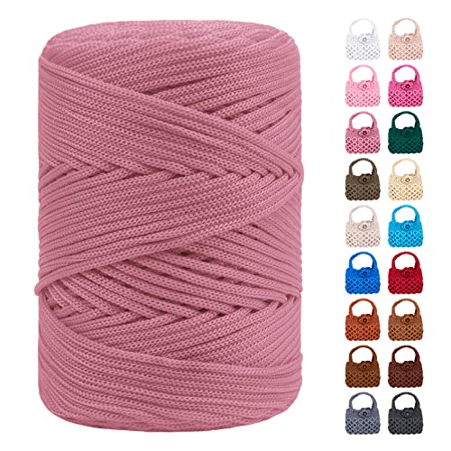 LEREATI Polyester Garn 3mm x 170m, Makramee Garn 3mm Geflochten Makramee Schnur Bunt, Macrame Cord 3mm Farbig für Geschenk, Häkeltasche, Umhängetasche, Platzteller, Wohndekorationen (Hell Bohnensand) LEREATI Polyester Garn 3mm x 170m, Makramee Garn 3mm Geflochten Makramee Schnur Bunt, Macrame Cord 3mm Farbig für Geschenk, Häkeltasche, Umhängetasche, Platzteller, Wohndekorationen (Hell Bohnensand) von LEREATI
