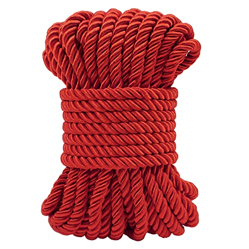LEREATI Rot Polyester Kordel 7mm x 11m, 3-lagige Weiches Bastelseil Satin-Kordel-Besatz Dekorative gedrehte Makramee Schnur für DIY Handwerk Vorhang Krawatte Ehre Cord Geschenk Taschen LEREATI Rot Polyester Kordel 7mm x 11m, 3-lagige Weiches Bastelseil Satin-Kordel-Besatz Dekorative gedrehte Makramee Schnur für DIY Handwerk Vorhang Krawatte Ehre Cord Geschenk Taschen von LEREATI