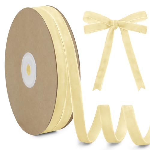 LEREATI Samtband Beige 10mm x 20m Geschenkband Samt Band Dekoband Ribbon Band, Bänder zum Geschenkverpackung Brautstrauß DIY Basteln Geburtstag Hochzeit Dekoration LEREATI Samtband Beige 10mm x 20m Geschenkband Samt Band Dekoband Ribbon Band, Bänder zum Geschenkverpackung Brautstrauß DIY Basteln Geburtstag Hochzeit Dekoration von LEREATI