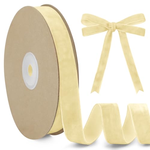 LEREATI Samtband Beige 15mm x 10m Geschenkband Samt Band Dekoband Ribbon Band, Bänder zum Geschenkverpackung Brautstrauß DIY Basteln Geburtstag Hochzeit Dekoration LEREATI Samtband Beige 15mm x 10m Geschenkband Samt Band Dekoband Ribbon Band, Bänder zum Geschenkverpackung Brautstrauß DIY Basteln Geburtstag Hochzeit Dekoration von LEREATI