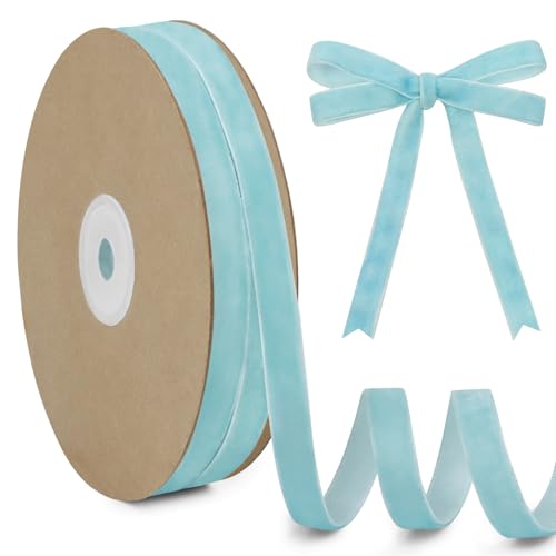 LEREATI Samtband Blau 10mm x 20m Geschenkband Samt Band Dekoband Ribbon Band, Bänder zum Geschenkverpackung Brautstrauß DIY Basteln Geburtstag Hochzeit Dekoration LEREATI Samtband Blau 10mm x 20m Geschenkband Samt Band Dekoband Ribbon Band, Bänder zum Geschenkverpackung Brautstrauß DIY Basteln Geburtstag Hochzeit Dekoration von LEREATI