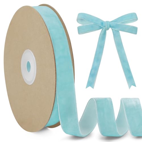 LEREATI Samtband Blau 15mm x 10m Geschenkband Samt Band Dekoband Ribbon Band, Bänder zum Geschenkverpackung Brautstrauß DIY Basteln Geburtstag Hochzeit Dekoration LEREATI Samtband Blau 15mm x 10m Geschenkband Samt Band Dekoband Ribbon Band, Bänder zum Geschenkverpackung Brautstrauß DIY Basteln Geburtstag Hochzeit Dekoration von LEREATI