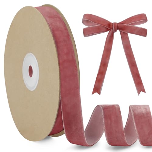 LEREATI Samtband Dunkelrosa 15mm x 10m Geschenkband Samt Band Dekoband Ribbon Band, Bänder zum Geschenkverpackung Brautstrauß DIY Basteln Geburtstag Hochzeit Dekoration LEREATI Samtband Dunkelrosa 15mm x 10m Geschenkband Samt Band Dekoband Ribbon Band, Bänder zum Geschenkverpackung Brautstrauß DIY Basteln Geburtstag Hochzeit Dekoration von LEREATI
