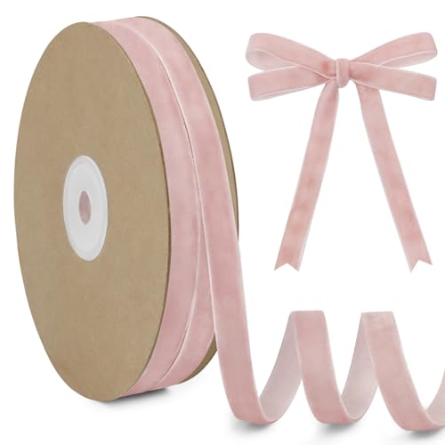 LEREATI Samtband Helles Rosa 10mm x 20m Geschenkband Samt Band Dekoband Ribbon Band, Bänder zum Geschenkverpackung Brautstrauß DIY Basteln Geburtstag Hochzeit Dekoration LEREATI Samtband Helles Rosa 10mm x 20m Geschenkband Samt Band Dekoband Ribbon Band, Bänder zum Geschenkverpackung Brautstrauß DIY Basteln Geburtstag Hochzeit Dekoration von LEREATI