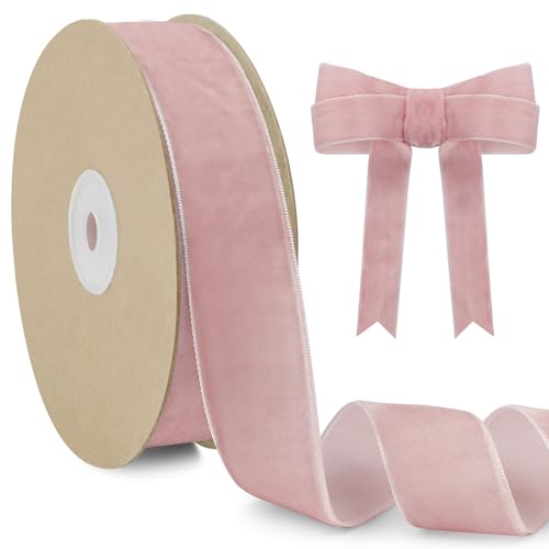LEREATI Samtband Helles Rosa 25mm x 10m Geschenkband Samt Band Dekoband Ribbon Band, Bänder zum Geschenkverpackung Brautstrauß DIY Basteln Geburtstag Hochzeit Dekoration LEREATI Samtband Helles Rosa 25mm x 10m Geschenkband Samt Band Dekoband Ribbon Band, Bänder zum Geschenkverpackung Brautstrauß DIY Basteln Geburtstag Hochzeit Dekoration von LEREATI