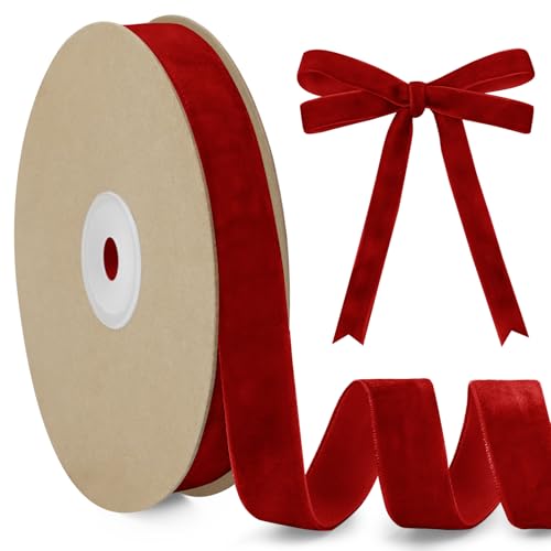 LEREATI Samtband Rot 15mm x 10m Geschenkband Samt Band Dekoband Ribbon Band, Bänder zum Geschenkverpackung Brautstrauß DIY Basteln Geburtstag Hochzeit Dekoration LEREATI Samtband Rot 15mm x 10m Geschenkband Samt Band Dekoband Ribbon Band, Bänder zum Geschenkverpackung Brautstrauß DIY Basteln Geburtstag Hochzeit Dekoration von LEREATI