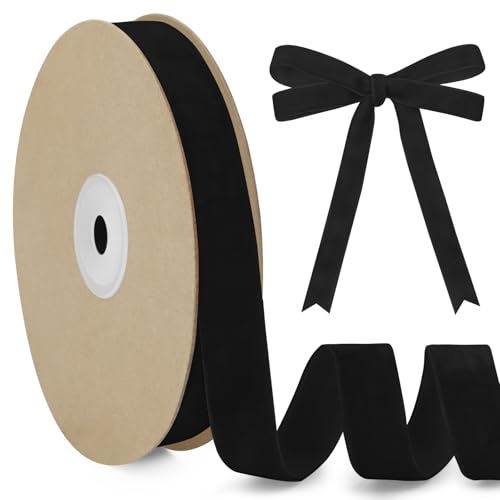 LEREATI Samtband Schwarz 15mm x 10m Geschenkband Samt Band Dekoband Ribbon Band, Bänder zum Geschenkverpackung Brautstrauß DIY Basteln Geburtstag Hochzeit Dekoration LEREATI Samtband Schwarz 15mm x 10m Geschenkband Samt Band Dekoband Ribbon Band, Bänder zum Geschenkverpackung Brautstrauß DIY Basteln Geburtstag Hochzeit Dekoration von LEREATI