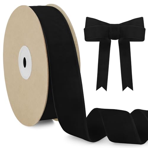 LEREATI Samtband Schwarz 25mm x 10m Geschenkband Samt Band Dekoband Ribbon Band, Bänder zum Geschenkverpackung Brautstrauß DIY Basteln Geburtstag Hochzeit Dekoration LEREATI Samtband Schwarz 25mm x 10m Geschenkband Samt Band Dekoband Ribbon Band, Bänder zum Geschenkverpackung Brautstrauß DIY Basteln Geburtstag Hochzeit Dekoration von LEREATI