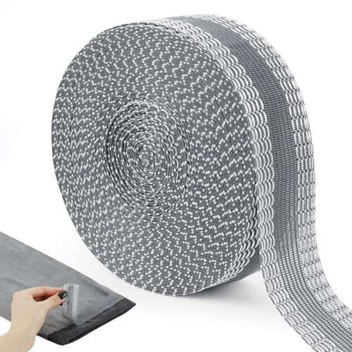LEREATI Saumband zum Aufbügeln Waschfest 2.5cm x 10m Bügelband Hose Kürzen Ohne Nähen, Bügelsaumband zum Gardinen, Hosen, Kleidung, Stoffe (Grau) von LEREATI