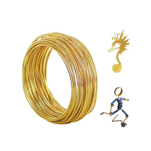 LERKNVOE Basteldraht,2mm×10m Draht zum Basteln, DIY Schmuckdraht Gold Wire, Aluminium Handwerk Draht, Bonsai Draht, für Basteln und Schmuck Herstellung LERKNVOE Basteldraht,2mm×10m Draht zum Basteln, DIY Schmuckdraht Gold Wire, Aluminium Handwerk Draht, Bonsai Draht, für Basteln und Schmuck Herstellung von LERKNVOE