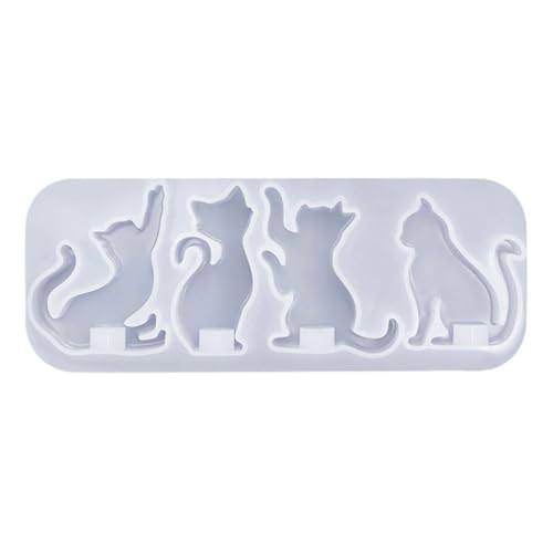 LERONO Silikonform, Harz-Silikonform, einfach zu bedienen, Katzenform, Anhängerformen, Gießformen, einzigartige Schlüsselanhängerform, Silikonmaterial für DIY von LERONO