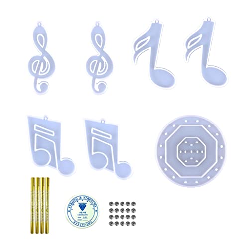 LERONO Silikonform, Musiknoten-Windspiel, Epoxidharz, Windspiele, hängende Anhänger, Silikonform für Wandbehang, Dekoration LERONO Silikonform, Musiknoten-Windspiel, Epoxidharz, Windspiele, hängende Anhänger, Silikonform für Wandbehang, Dekoration von LERONO