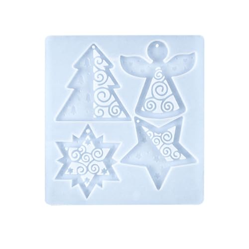 LERONO Silikonform, Weihnachtsform, DIY, Kristall, Epoxidharz, Formen, Engel-Anhänger, Schlüsselanhänger, Ohrringe, Schmuck, Silikonform, Heim-Party-Dekoration LERONO Silikonform, Weihnachtsform, DIY, Kristall, Epoxidharz, Formen, Engel-Anhänger, Schlüsselanhänger, Ohrringe, Schmuck, Silikonform, Heim-Party-Dekoration von LERONO