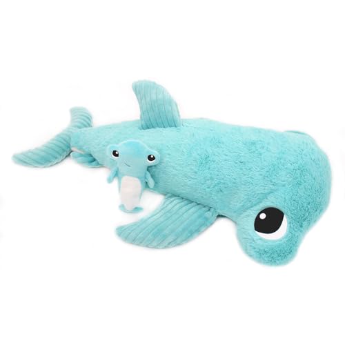 Les Déglingos Les PTIPOTOS by Plüschtier für Maman Bebe – ganz weich – Geschenk zur Geburt – Nagel Hai Hammer Mama & Baby Blau Aqua – 57 cm Les Déglingos Les PTIPOTOS by Plüschtier für Maman Bebe – ganz weich – Geschenk zur Geburt – Nagel Hai Hammer Mama & Baby Blau Aqua – 57 cm von LES DÉGLINGOS