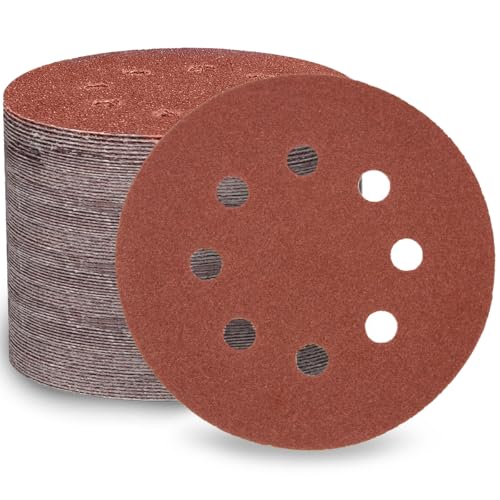 LESNIC 120 Körnung Schleifscheiben 100 Stück, 125mm 8 Löcher, 5 Zoll Klett-Schleifpapier Schleifscheiben mit Faserrückseite für Exzenterschleifer LESNIC 120 Körnung Schleifscheiben 100 Stück, 125mm 8 Löcher, 5 Zoll Klett-Schleifpapier Schleifscheiben mit Faserrückseite für Exzenterschleifer von LESNIC