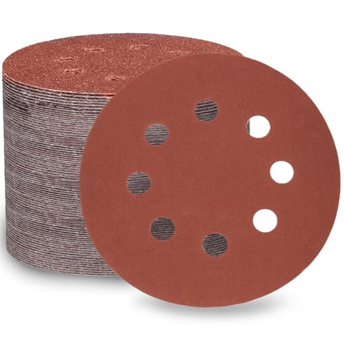 LESNIC 240 Körnung Schleifscheiben 100 Stück, 125mm 8 Löcher, 5 Zoll Klett-Schleifpapier Schleifscheiben mit Faserrückseite für Exzenterschleifer LESNIC 240 Körnung Schleifscheiben 100 Stück, 125mm 8 Löcher, 5 Zoll Klett-Schleifpapier Schleifscheiben mit Faserrückseite für Exzenterschleifer von LESNIC