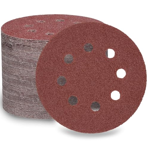 LESNIC 40 Körnung Schleifscheiben 100 Stück, 125mm 8 Löcher, 5 Zoll Klett-Schleifpapier Schleifscheiben mit Faserrückseite für Exzenterschleifer LESNIC 40 Körnung Schleifscheiben 100 Stück, 125mm 8 Löcher, 5 Zoll Klett-Schleifpapier Schleifscheiben mit Faserrückseite für Exzenterschleifer von LESNIC