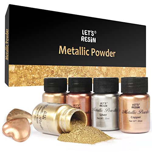 LET'S RESIN Metallic Mica Pulver Set - 5 Stück 20ml Epoxidharz Farbe, Seifenfarbe Pigmente für Epoxy Resin, Seifen, Gießharz, Kerze, Malerei, Kosmetik, DIY von LET'S RESIN