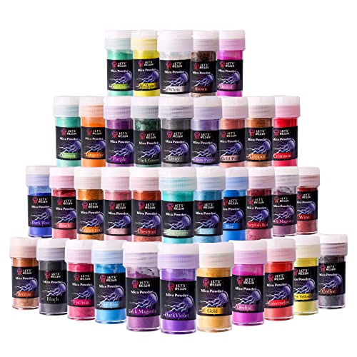 LET'S RESIN Epoxidharz Farbe Mica Pulver, 36 Farbe*5g Epoxidharz Pigmentpulver Perlglanz für Seifenfarbe, Schmuckherstellung, Epoxidharz, Kerzenherstellung von LET'S RESIN