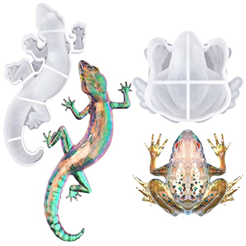 LET'S RESIN Epoxidharz Silikonform, Epoxidharzformen aus Tierharz, Silikon mit realistischen Frosch- und Eidechsenformen, Silikonformen für Epoxidharz, Wand-Desktop, Schrankdekoration LET'S RESIN Epoxidharz Silikonform, Epoxidharzformen aus Tierharz, Silikon mit realistischen Frosch- und Eidechsenformen, Silikonformen für Epoxidharz, Wand-Desktop, Schrankdekoration von LET'S RESIN