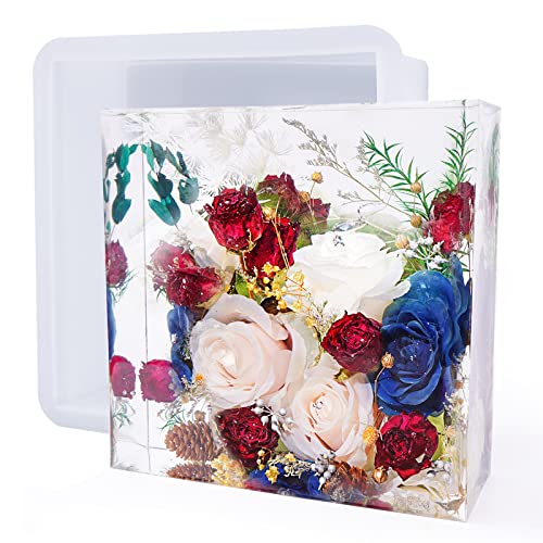 LET'S RESIN Große, quadratische Silikonformen für Harz, glänzende, tiefe quadratische Formen, große Epoxidharz-Formen für Blumenkonservierung, Harzgussformen für DIY-Heimdekoration LET'S RESIN Große, quadratische Silikonformen für Harz, glänzende, tiefe quadratische Formen, große Epoxidharz-Formen für Blumenkonservierung, Harzgussformen für DIY-Heimdekoration von LET'S RESIN