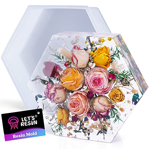 LET'S RESIN Große Silikonformen für Harz, sechseckige Harzformen 17,8 x 5,1 cm, tiefe Epoxidharzformen für die Erhaltung von Blumen, Kunstharz, Gießharz, Epoxidharz LET'S RESIN Große Silikonformen für Harz, sechseckige Harzformen 17,8 x 5,1 cm, tiefe Epoxidharzformen für die Erhaltung von Blumen, Kunstharz, Gießharz, Epoxidharz von LET'S RESIN