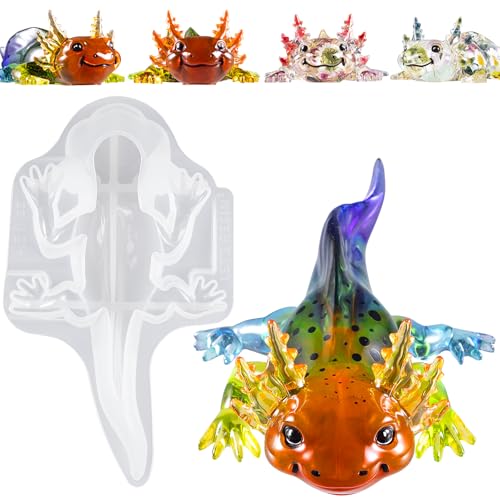 LET'S RESIN Großer Axolotl Epoxidharz Formen, Silikonformen für Kunsthandwerk, Heimdekoration LET'S RESIN Großer Axolotl Epoxidharz Formen, Silikonformen für Kunsthandwerk, Heimdekoration von LET'S RESIN