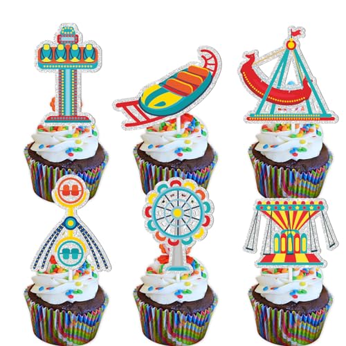 18 Stück Riesenrad Dessert Cupcake Topper Blau Glitzer Babyparty Thema Dekor Zubehör Junge Mädchen Happy Birthday Freizeitpark Party Dekorationen 18 Stück Riesenrad Dessert Cupcake Topper Blau Glitzer Babyparty Thema Dekor Zubehör Junge Mädchen Happy Birthday Freizeitpark Party Dekorationen von LETLIMIT