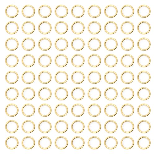 LETORIA 18K 5MM Messing Biegeringe für Gold Schmuck Basteln Vergoldete Kleine Spaltringe für Schmuckherstellung Goldene Offener Jump Rings für DIY Armband Ohrringe Halskette (500PCS) von LETORIA