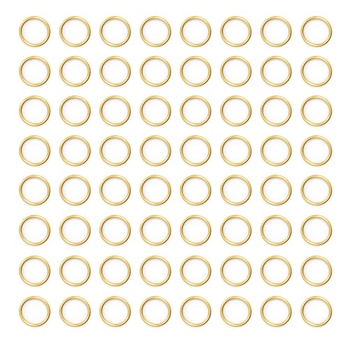 LETORIA 18K 6MM Messing Biegeringe für Gold Schmuck Basteln Vergoldete Kleine Spaltringe für Schmuckherstellung Goldene Offener Jump Rings für DIY Armband Ohrringe Halskette (500PCS) von LETORIA