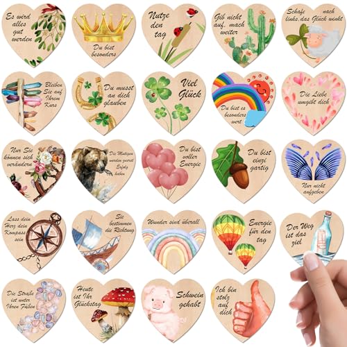 LETTERASHQP 24 Stück Glücksbringer aus Holz Kleine Geschenke Mutmacher Geschenk Glücksbringer Kleine Glücksbringer Holz Motivationsgeschenk Glücksbringer Kinder Glücksbringer für Prüfung Kollegen LETTERASHQP 24 Stück Glücksbringer aus Holz Kleine Geschenke Mutmacher Geschenk Glücksbringer Kleine Glücksbringer Holz Motivationsgeschenk Glücksbringer Kinder Glücksbringer für Prüfung Kollegen von LETTERASHQP