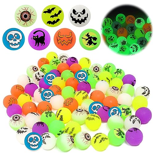 LETTERASHQP 48 Stück Halloween Luminous Flummi für Kinder - Im Dunkeln Leuchtende Springende Bälle, Gummiball, Springball, Hüpfball - Halloween Mitgebsel und Geschenke LETTERASHQP 48 Stück Halloween Luminous Flummi für Kinder - Im Dunkeln Leuchtende Springende Bälle, Gummiball, Springball, Hüpfball - Halloween Mitgebsel und Geschenke von LETTERASHQP