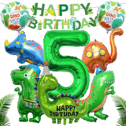 LETTERASHQP Dino Deko Kindergeburtstag, Dino Geburtstag Deko 5 jahre, Dino Geburtstag,für Dinosaurier Party Kindergeburtstag Deko Geburtstag Junge von LETTERASHQP