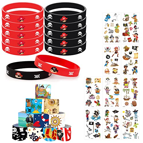 LETTERASHQP Piraten Party Mitgebsel, 34 Stück Piraten Kindergeburtstag Mitgebsel mit Piraten Silikonarmband Kinder Piraten Schnapparmband Piraten Tattoos für Kindergeburtstag Gastgeschenk Piraten Deko LETTERASHQP Piraten Party Mitgebsel, 34 Stück Piraten Kindergeburtstag Mitgebsel mit Piraten Silikonarmband Kinder Piraten Schnapparmband Piraten Tattoos für Kindergeburtstag Gastgeschenk Piraten Deko von LETTERASHQP