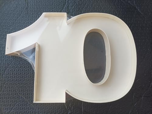 Zahlenbox 10, befüllbare Buchstaben und Formen aus Holz von LETTERFAN
