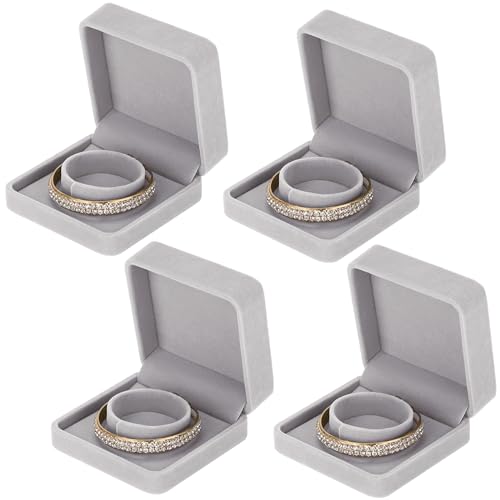 LETURE 4 Stück klassische Samt-Geschenkbox für Armbänder, Armreife, Anhänger, Halsketten, Geschenk-Box, Reise-Schmuckkästchen, Präsentationsbox für Geschenk, Hochzeit, Verlobung, Antrag, Geburtstag (4 LETURE 4 Stück klassische Samt-Geschenkbox für Armbänder, Armreife, Anhänger, Halsketten, Geschenk-Box, Reise-Schmuckkästchen, Präsentationsbox für Geschenk, Hochzeit, Verlobung, Antrag, Geburtstag (4 von LETURE