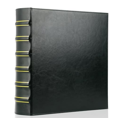 LETVPVOW Hardcover-Ordner mit 3 Ringen, 5,1 cm, professioneller Lederordner mit 3 Ringen, passend für 21,6 x 27,9 cm, D-Ringbücher für Fotoalbum, Zuhause, Schule und Bürobedarf, Dunkelgrün LETVPVOW Hardcover-Ordner mit 3 Ringen, 5,1 cm, professioneller Lederordner mit 3 Ringen, passend für 21,6 x 27,9 cm, D-Ringbücher für Fotoalbum, Zuhause, Schule und Bürobedarf, Dunkelgrün von LETVPVOW