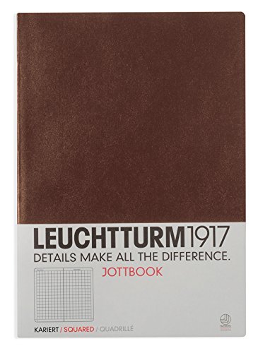 LEUCHTTURM1917 341542 Jottbook, Notizheft, DIN A4, Schokolade, Kariert von LEUCHTTURM1917